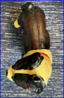 Gorgeous Antique Cast Iron Boston Terrier Door Stop