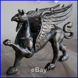 Griffin Statue Sculpture Made of Iron can be used as doorstop or bookend too