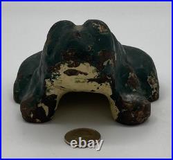 HEAVY Large Antique Cast Iron Frog Doorstop 5lbs 4.4oz 5L x 4.5W x 3H