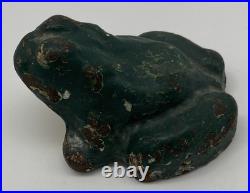 HEAVY Large Antique Cast Iron Frog Doorstop 5lbs 4.4oz 5L x 4.5W x 3H