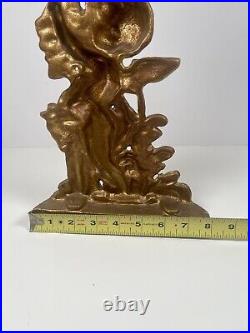 HEAVY Metal Iron Cherub Door Stop Holder Angel Vintage Shabby Chic Victorian