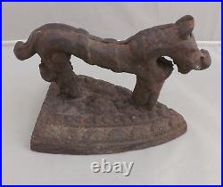 HTF Rare Antique 18th-19th Century Cast Iron Sea Horse Flat Iron Door Stop Cool