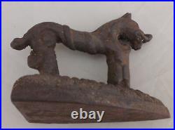 HTF Rare Antique 18th-19th Century Cast Iron Sea Horse Flat Iron Door Stop Cool