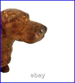 HUBLEY #347 Vintage Cast Iron Pointer Dog Doorstop English Irish Setter 15x8.5