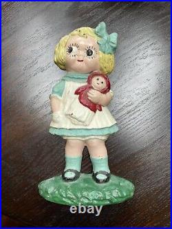 HUBLEY # 75 Dolly Dimple Toy Doll Statue Cast Iron Doorstop G. G. Drayton