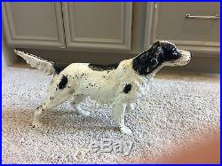 HUBLEY CAST IRON HUNTING DOG DOORSTOP Pointer, Antique, Early 1900's
