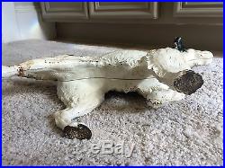 HUBLEY CAST IRON HUNTING DOG DOORSTOP Pointer, Antique, Early 1900's