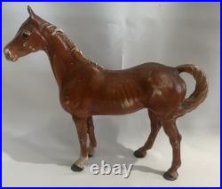 HUBLEY Cast Iron Brown Thoroughbred HORSE Antique DOORSTOP 10 3/4 x 12 HUBLEY Cast Iron Brown Thoroughbred HORSE Antique DOORSTOP 10 3/4 x 12