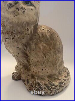 HUBLEY SITTING PERSIAN CAT CAST IRON DOORSTOP Beautiful Original Paint