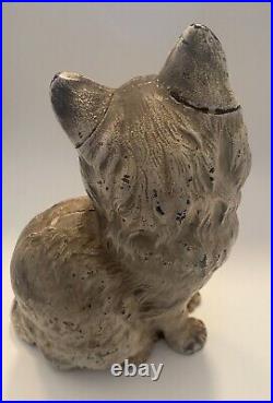 HUBLEY SITTING PERSIAN CAT CAST IRON DOORSTOP Beautiful Original Paint