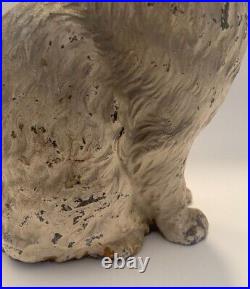 HUBLEY SITTING PERSIAN CAT CAST IRON DOORSTOP Beautiful Original Paint