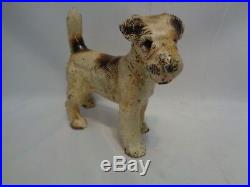 Handsome Hubley Cast Iron Airedale Terrier Dog Doorstop 5.5 inches Heavy