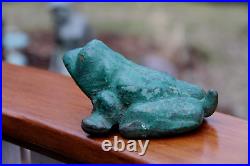 Heavy Antique Very Rare Variant Cast Iron Frog doorstop TAIL Humbley Dempster