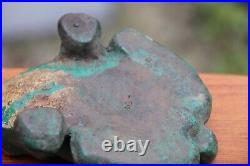 Heavy Antique Very Rare Variant Cast Iron Frog doorstop TAIL Humbley Dempster