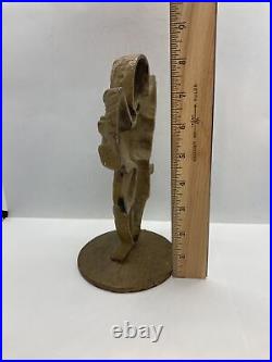 Heavy Cast Iron Angel Cherub /Mandolin Garden Door Stop Decorative Figure 8.5 T