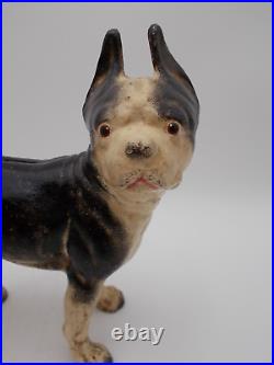 Hubley Cast Iron 10 Boston Terrier Dog Door Stop 8 Lb 6 Oz