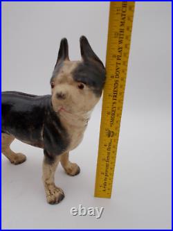 Hubley Cast Iron 10 Boston Terrier Dog Door Stop 8 Lb 6 Oz
