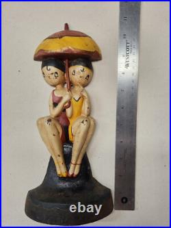 Hubley Cast Iron Bathing Beauties Anne Fish Cast Iron Doorstop