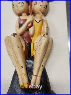 Hubley Cast Iron Bathing Beauties Anne Fish Cast Iron Doorstop