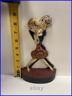 Hubley Cast Iron Charleston Dancers Anne Fish Cast Iron Doorstop