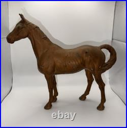Hubley Cast Iron Chestnut Thoroughbred Heavy Horse Doorstop
