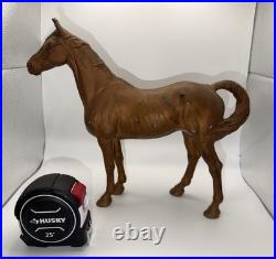Hubley Cast Iron Chestnut Thoroughbred Heavy Horse Doorstop
