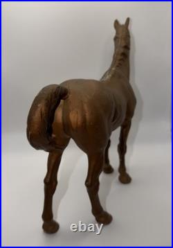 Hubley Cast Iron Chestnut Thoroughbred Heavy Horse Doorstop