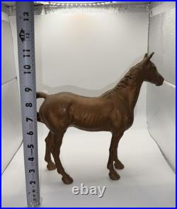 Hubley Cast Iron Chestnut Thoroughbred Heavy Horse Doorstop