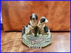 Hubley Cast Iron Door Stop Book End #282 Hunting Dogs Setter Pointer