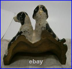 Hubley Cast Iron Door Stop/Book End #282 Hunting Dogs Setter/Pointer