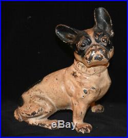 Hubley Cast Iron French Bulldog Doorstop Figurine