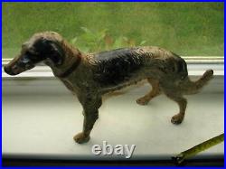 Hubley Cast Iron Russian Wolfhound or Borzoi Doorstop 8 Inches by 11 3/4 inches