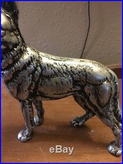 Hubley Doorstop Antique Cast Iron German Shepard Dog K9 Pet Police VTG Figurine