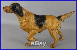 Hubley Doorstop Pointer Dog Setter Cast Iron Original Paint
