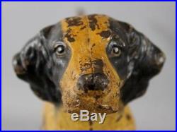Hubley Doorstop Pointer Dog Setter Cast Iron Original Paint
