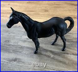 Hubley Style Cast Iron Black Beauty Horse Doorstop Good Condition Heavy
