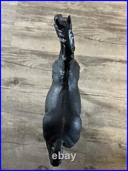 Hubley Style Cast Iron Black Beauty Horse Doorstop Good Condition Heavy