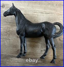 Hubley Style Cast Iron Black Beauty Horse Doorstop Good Condition Heavy