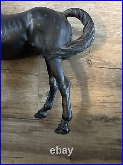 Hubley Style Cast Iron Black Beauty Horse Doorstop Good Condition Heavy