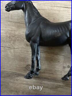 Hubley Style Cast Iron Black Beauty Horse Doorstop Good Condition Heavy
