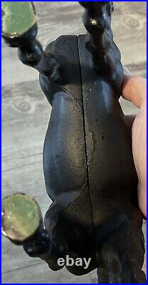 Hubley Style Cast Iron Black Beauty Horse Doorstop Good Condition Heavy