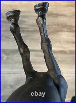 Hubley Style Cast Iron Black Beauty Horse Doorstop Good Condition Heavy