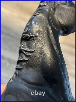 Hubley Style Cast Iron Black Beauty Horse Doorstop Good Condition Heavy