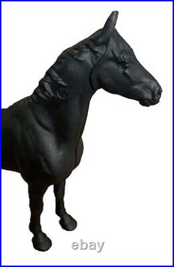 Hubley Style Cast Iron Black Beauty Horse Doorstop Original Condition Heavy