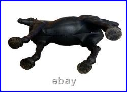 Hubley Style Cast Iron Black Beauty Horse Doorstop Original Condition Heavy