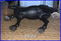 Hubley Style Cast Iron Black Beauty Horse Doorstop Original Condition Heavy