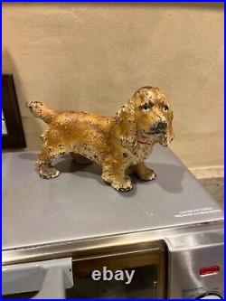 Hubley cast Iron cocker spaniel or springer spaniel doorstop original 30s Hubley cast Iron cocker spaniel or springer spaniel doorstop original 30s