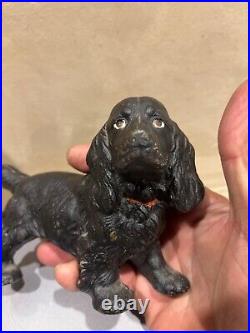 Hubley cast Iron cocker spaniel/springer spaniel doorstop 30s 7 inches Hubley cast Iron cocker spaniel/springer spaniel doorstop 30s 7 inches