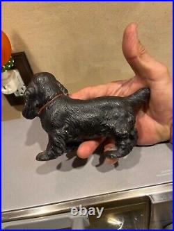 Hubley cast Iron cocker spaniel/springer spaniel doorstop 30s 7 inches Hubley cast Iron cocker spaniel/springer spaniel doorstop 30s 7 inches