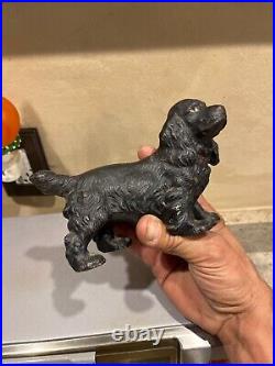 Hubley cast Iron cocker spaniel/springer spaniel doorstop 30s 7 inches Hubley cast Iron cocker spaniel/springer spaniel doorstop 30s 7 inches